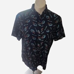 MENS AOP EDGAR‎ & ASH BUTTON UP SIZE XL